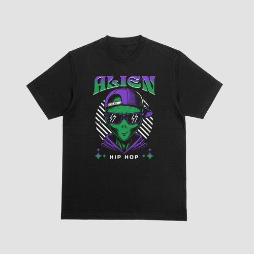 Alien hip hop funny graphic - alien,