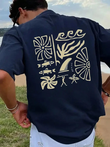 Men surf shirt tropical - surf, t-shirt