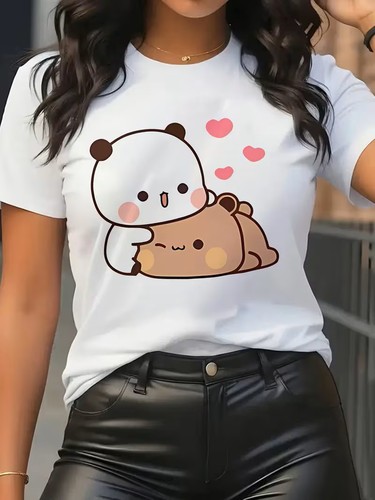 Women cute brown bear - brown, t-shirt