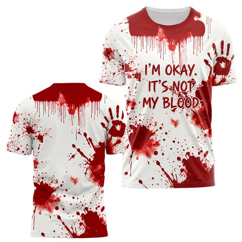 Mens blood splatter shirt - mens, t-shirt