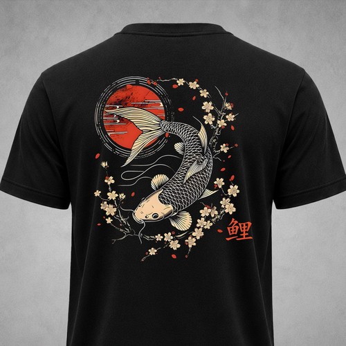 Japanese koi fish shirt men - fish, t-shirt
