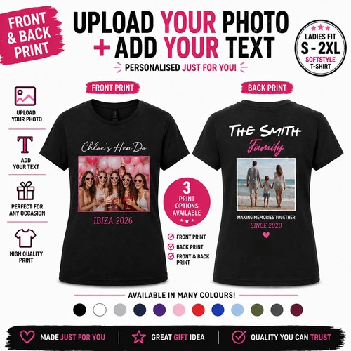 Personalised ladies shirt - ladies, t