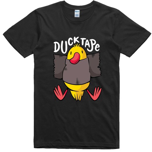 Funny shirt duck tape print - t,